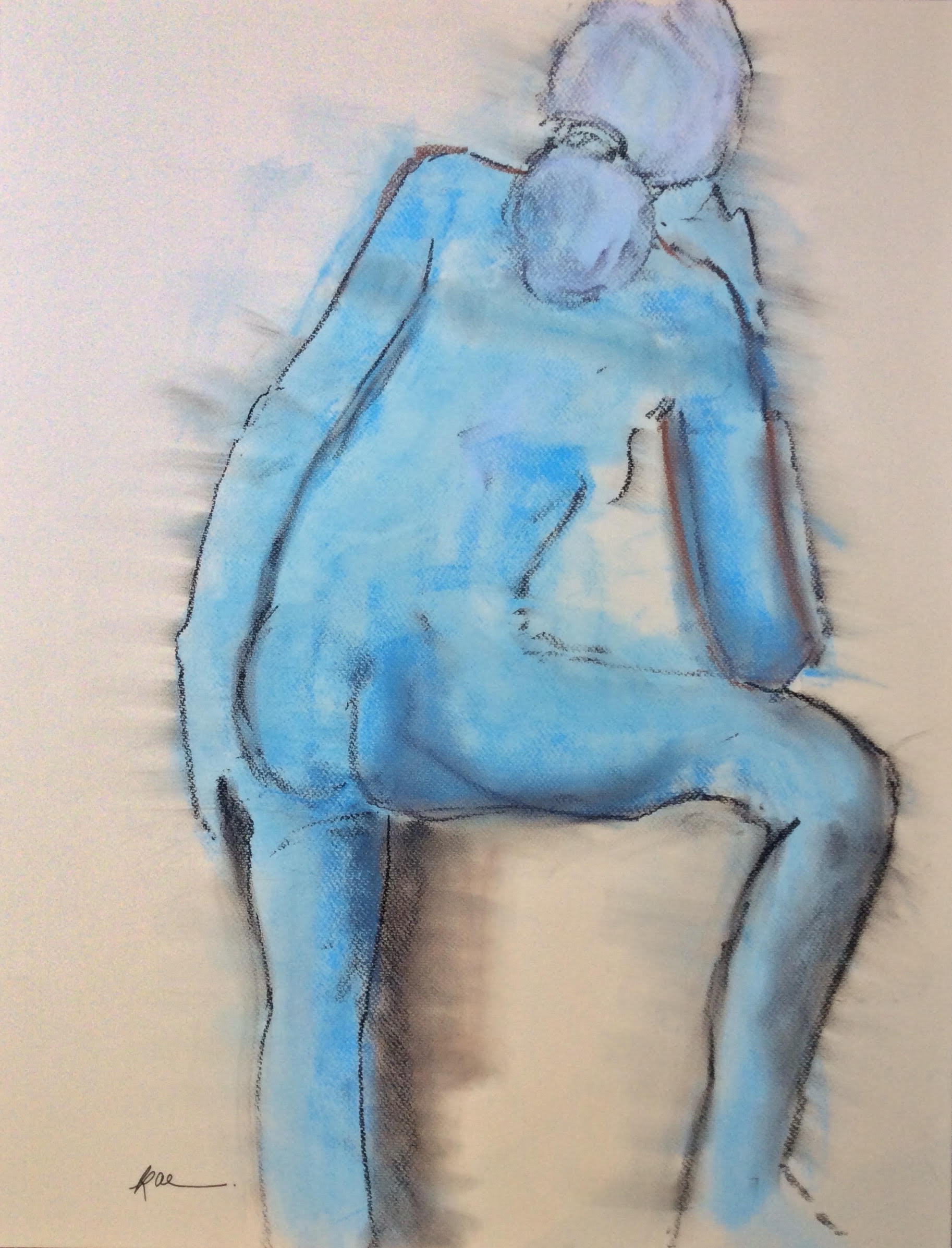 Blue Female Figure